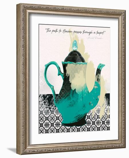 Teal Tea 3-Savannah Miller-Framed Art Print