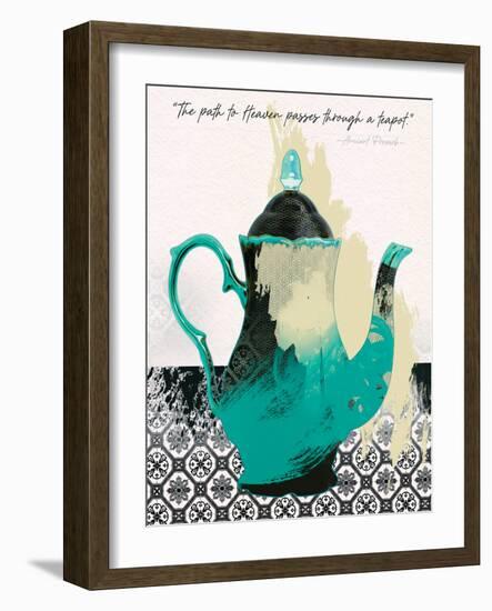 Teal Tea 3-Savannah Miller-Framed Art Print