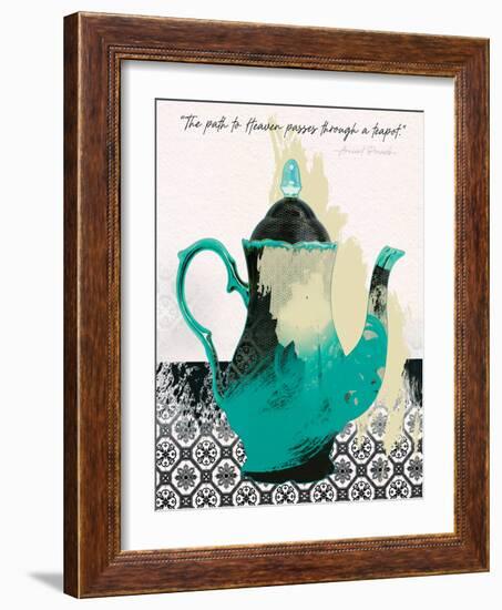 Teal Tea 3-Savannah Miller-Framed Art Print