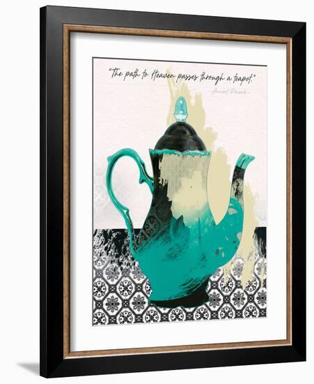 Teal Tea 3-Savannah Miller-Framed Art Print