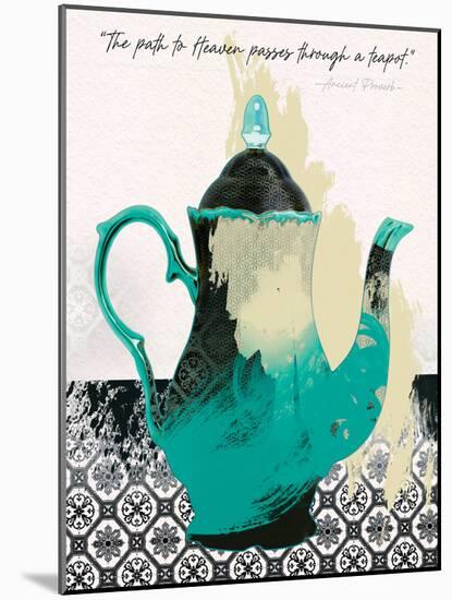 Teal Tea 3-Savannah Miller-Mounted Art Print