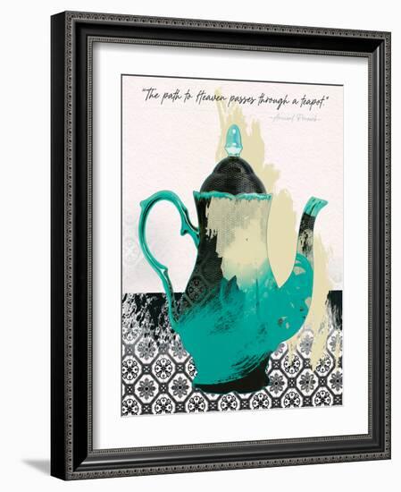 Teal Tea 3-Savannah Miller-Framed Art Print