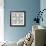 Teal Tile Collection I-June Vess-Framed Art Print displayed on a wall