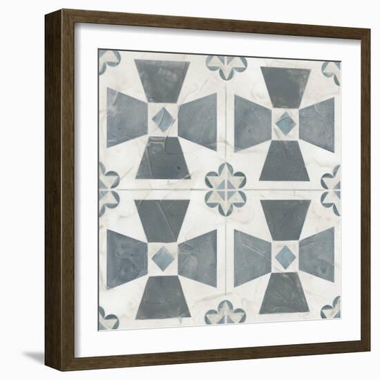 Teal Tile Collection IV-June Vess-Framed Art Print