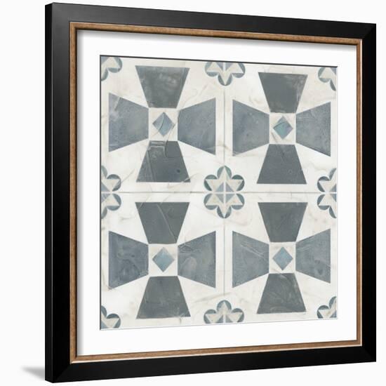 Teal Tile Collection IV-June Vess-Framed Art Print