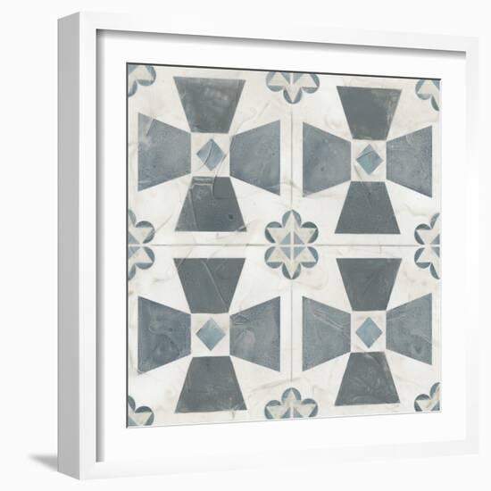 Teal Tile Collection IV-June Vess-Framed Art Print