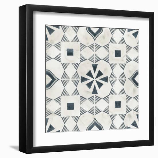 Teal Tile Collection V-June Vess-Framed Art Print