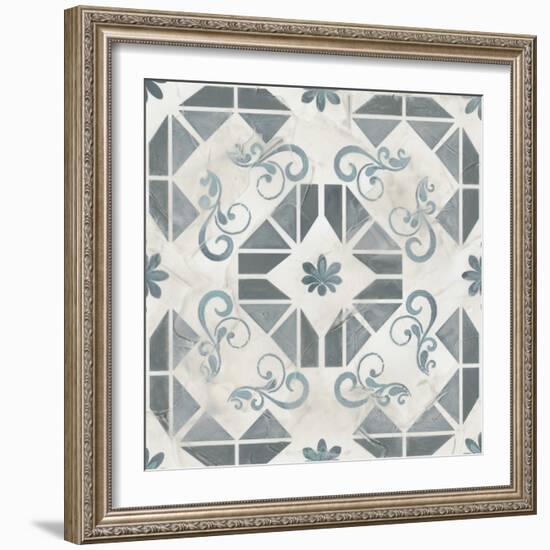 Teal Tile Collection VI-June Vess-Framed Art Print