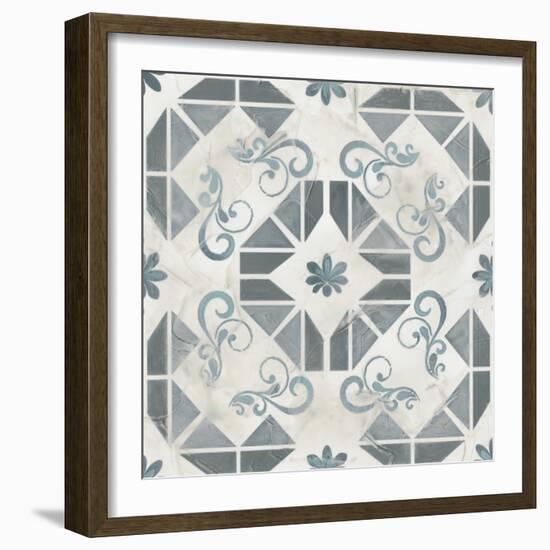 Teal Tile Collection VI-June Vess-Framed Art Print