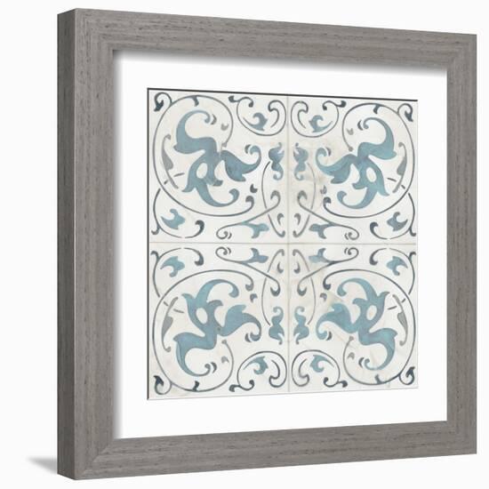 Teal Tile Collection VIII-June Vess-Framed Art Print