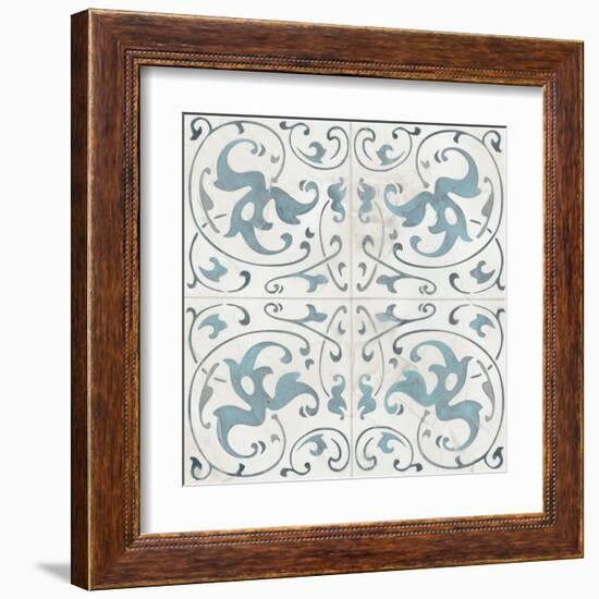 Teal Tile Collection VIII-June Vess-Framed Art Print