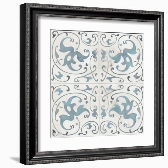 Teal Tile Collection VIII-June Vess-Framed Art Print