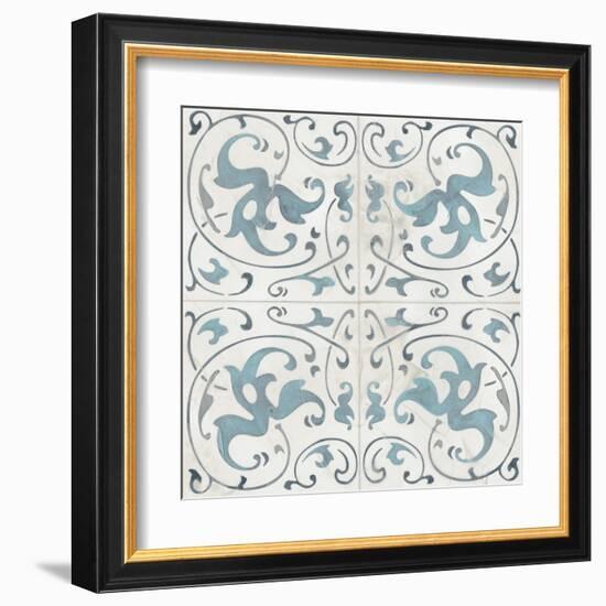 Teal Tile Collection VIII-June Vess-Framed Art Print