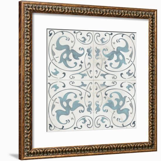 Teal Tile Collection VIII-June Vess-Framed Art Print