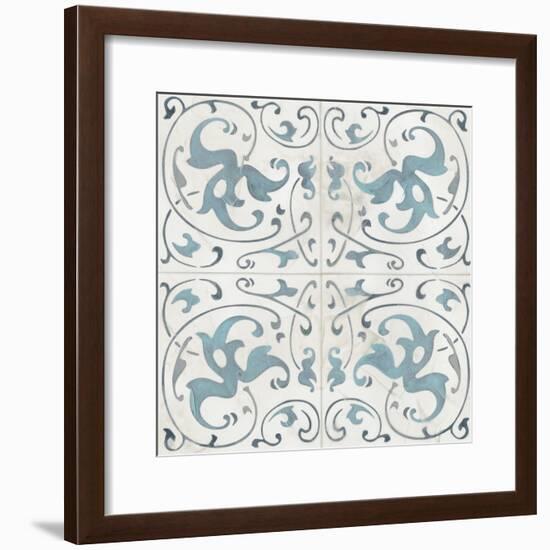 Teal Tile Collection VIII-June Vess-Framed Art Print