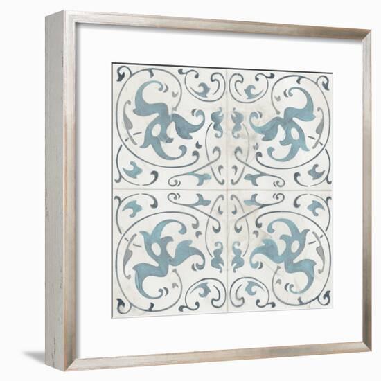 Teal Tile Collection VIII-June Vess-Framed Art Print