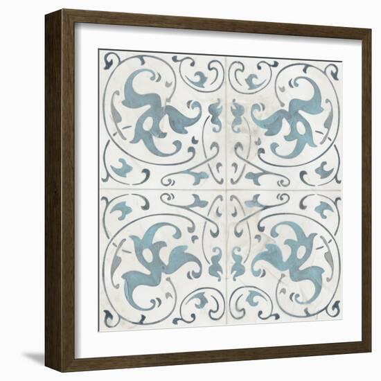 Teal Tile Collection VIII-June Vess-Framed Art Print