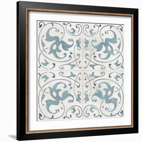 Teal Tile Collection VIII-June Vess-Framed Art Print