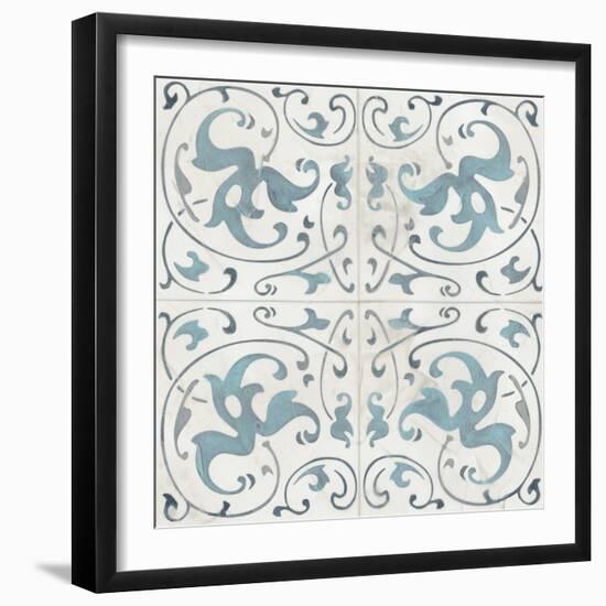 Teal Tile Collection VIII-June Vess-Framed Art Print