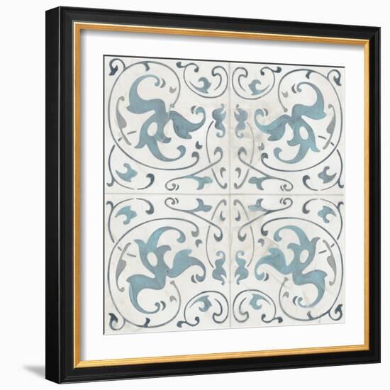 Teal Tile Collection VIII-June Vess-Framed Art Print