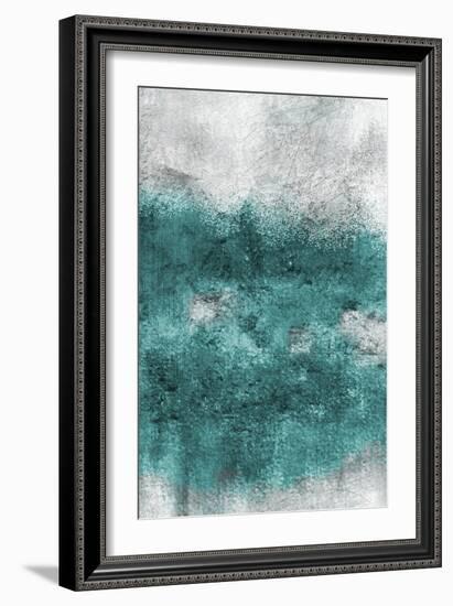 Teal Tones Panel C-Kimberly Allen-Framed Art Print