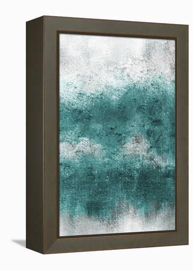 Teal Tones Panel D-Kimberly Allen-Framed Stretched Canvas