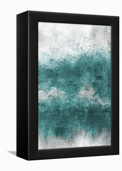 Teal Tones Panel D-Kimberly Allen-Framed Stretched Canvas
