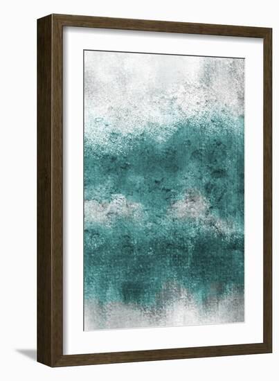 Teal Tones Panel D-Kimberly Allen-Framed Art Print