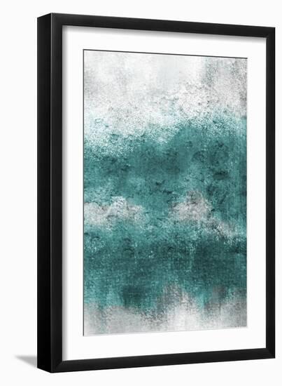 Teal Tones Panel D-Kimberly Allen-Framed Art Print