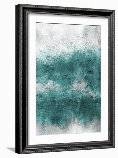 Teal Tones Panel D-Kimberly Allen-Framed Art Print