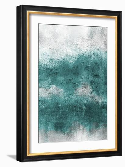 Teal Tones Panel D-Kimberly Allen-Framed Art Print