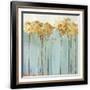 Tableau Encadré Arbres - Noir Gris Sarcelle - 90x60 Cm - Bella And Home Decor
