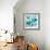 Teal Trio V on White-Silvia Vassileva-Framed Art Print displayed on a wall