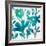 Teal Trio V on White-Silvia Vassileva-Framed Art Print