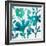 Teal Trio V on White-Silvia Vassileva-Framed Art Print