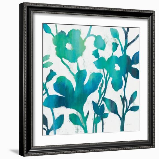 Teal Trio V on White-Silvia Vassileva-Framed Art Print