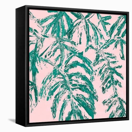 Teal Tropicalo Garden-Ann Marie Coolick-Framed Stretched Canvas