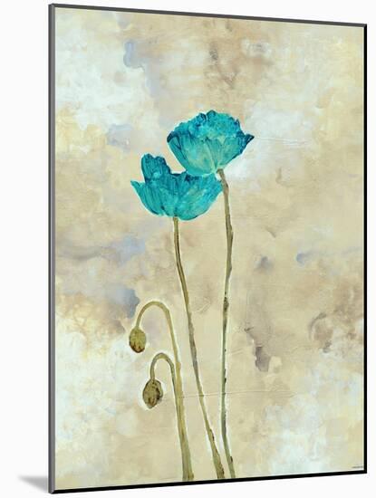 Tealqoise Flowers I-Henry E.-Mounted Art Print