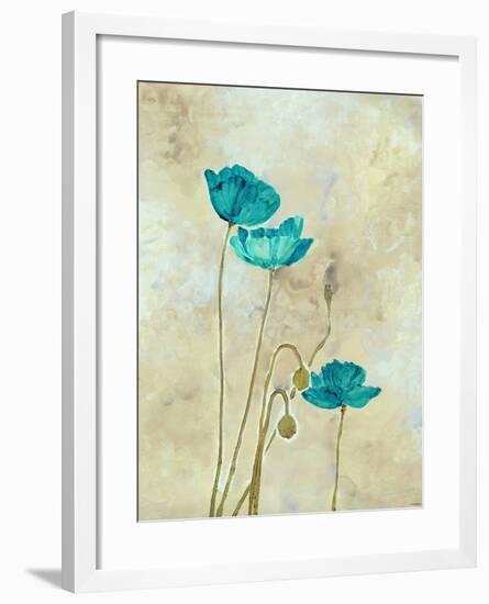 Tealqoise Flowers II-Henry E.-Framed Art Print