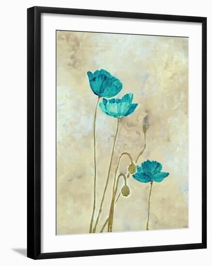 Tealqoise Flowers II-Henry E.-Framed Art Print