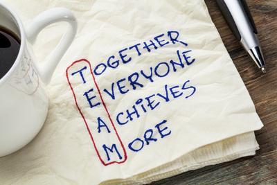 TEAM Acronym (Together Everyone Achieves More), Teamwork Motivation Concept  - a Napkin Doodle' Photographic Print - PixelsAway | Art.com