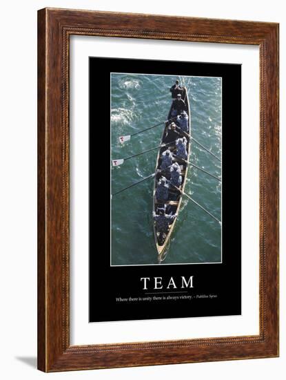 Team: Inspirational Quote and Motivational Poster-null-Framed Photographic Print