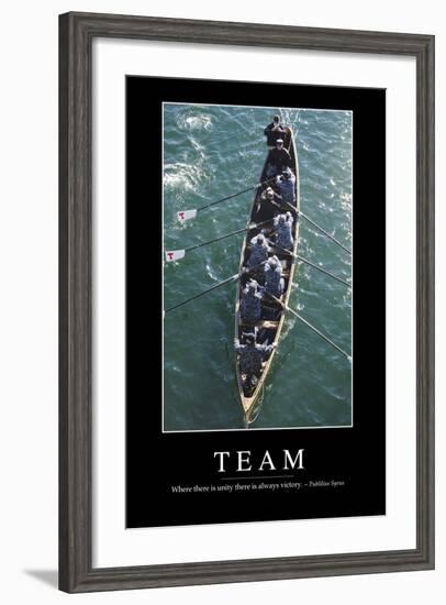 Team: Inspirational Quote and Motivational Poster-null-Framed Photographic Print