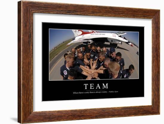 Team: Inspirational Quote and Motivational Poster-null-Framed Photographic Print