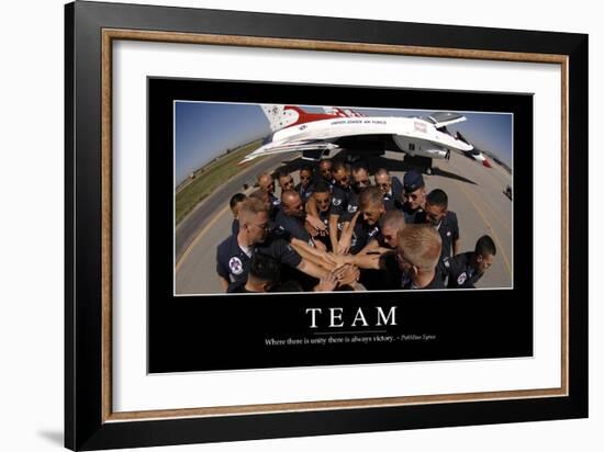 Team: Inspirational Quote and Motivational Poster-null-Framed Photographic Print