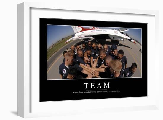 Team: Inspirational Quote and Motivational Poster-null-Framed Photographic Print