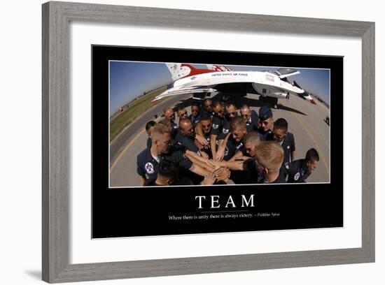 Team: Inspirational Quote and Motivational Poster-null-Framed Photographic Print