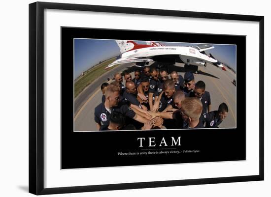 Team: Inspirational Quote and Motivational Poster-null-Framed Photographic Print