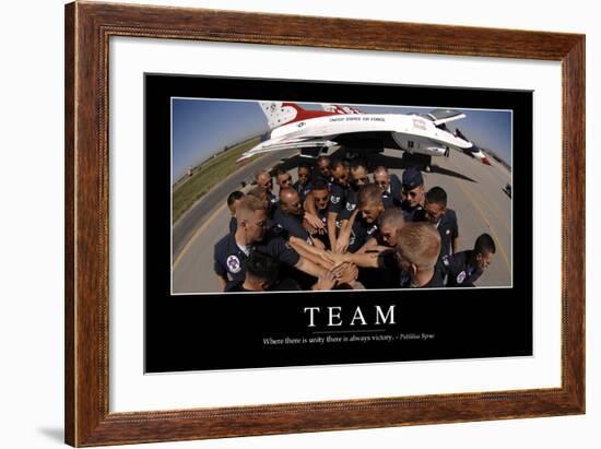 Team: Inspirational Quote and Motivational Poster-null-Framed Photographic Print