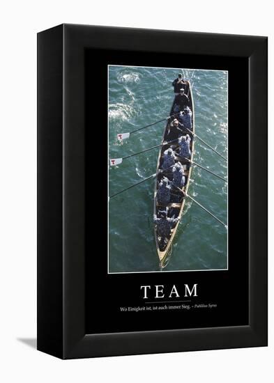 Team: Motivationsposter Mit Inspirierendem Zitat-null-Framed Premier Image Canvas